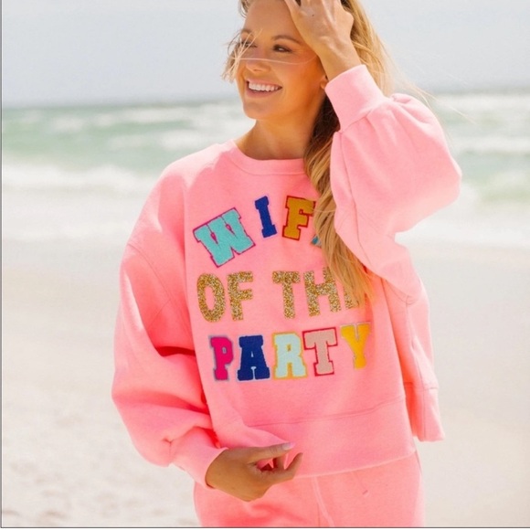 Judith March Wife of the Party Pink Sweat Set L - Picture 1 of 15